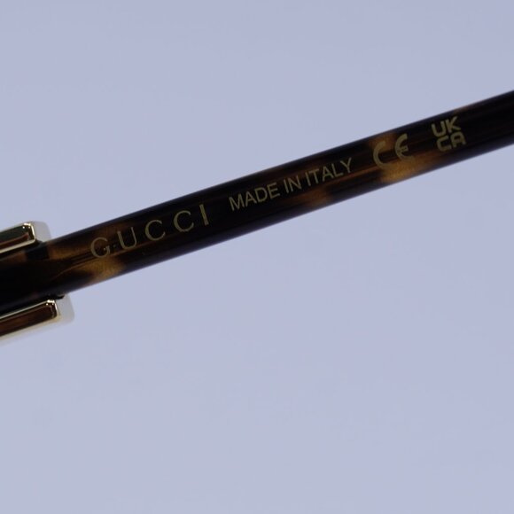 Gucci GG1681S 003 Sunglasses Havana Cat Eye Frame, Grey Mirror Lenses - Picture 8 of 13